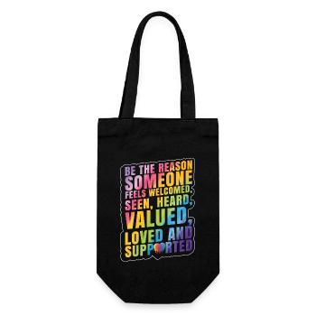 LGBTQ-| LGBT-| unterstützen Pride-Monat - Geschenkbeutel für Flaschen - Schwarz - Vorne