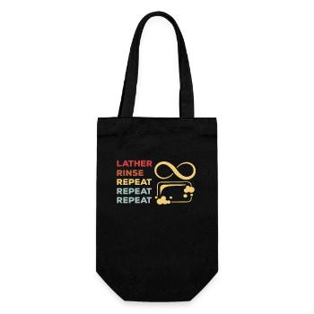 Conception de savonnier amusant - Sac à bouteille - noir - Devant