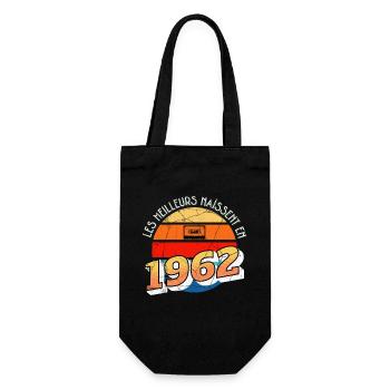 1962 Cadeau Pour Anniversaire année de naissance - Sac à bouteille - noir - Devant