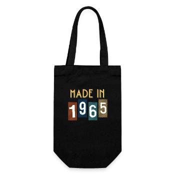 1965 Gift For Birthday Year of Birth - Gift Bag for Bottles - black - Front