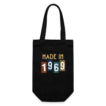 1969 Birthday Gift Year of Birth - Gift Bag for Bottles - black - Front