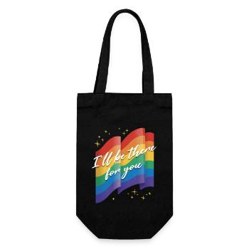 LGBT Flagge Gay Parade Pride Monat - Geschenkbeutel für Flaschen - Schwarz - Vorne