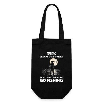 Pêche rétro drôle - Sac à bouteille - noir - Devant