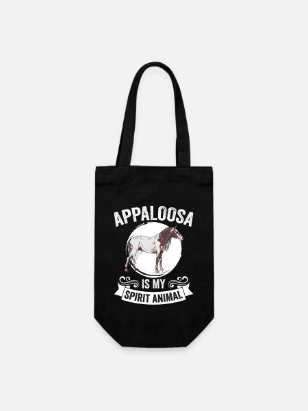 Funny Appaloosa Spirit Animal An Appaloosa Horse - Geschenkbeutel für Flaschen - Schwarz