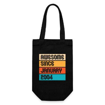 Awesome Since January 2004 - Geschenkbeutel für Flaschen - Schwarz - Vorne