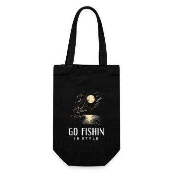 Allez pêcher avec style - Sac à bouteille - noir - Devant
