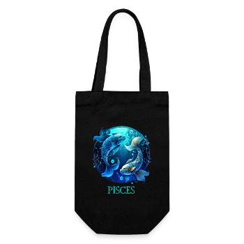 Nehmen Sie Ihre Fische-Identität an: Fische Pride Zodiac - Geschenkbeutel für Flaschen - Schwarz - Vorne