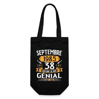 Septembre 1985 38 Ans Que Je Suis Génial Cadeau - Sac à bouteille - noir - Devant