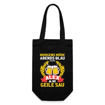 Alex - Geschenkbeutel für Flaschen - Schwarz - Vorne