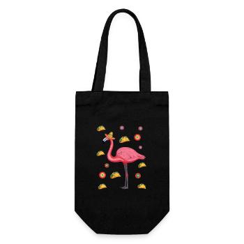 Flamingo Sombrero Tacos Cinco De Mayo Fiesta - Gift Bag for Bottles - black - Front