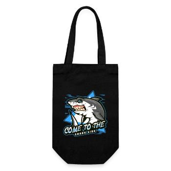 come to the shark side - Geschenkbeutel für Flaschen - Schwarz - Vorne