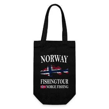 Norvège pêche Drapeau norvégien - Sac à bouteille - noir - Devant