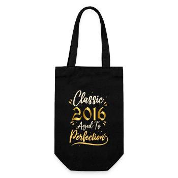 Birthday 2016 gift 2016 Classic 2016 - Gift Bag for Bottles - black - Front