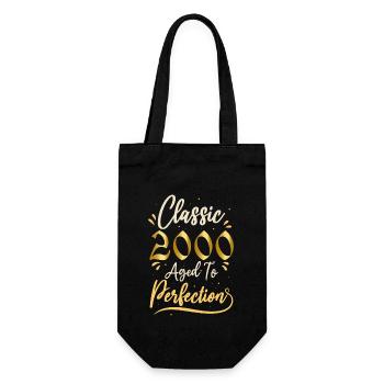 Geburtstag 2000 Geschenk 2000 Classic 2000 - Geschenkbeutel für Flaschen - Schwarz - Vorne