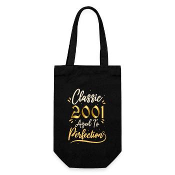 Birthday 2001 gift 2001 Classic 2001 - Gift Bag for Bottles - black - Front
