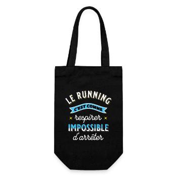 Course à Pied Running Cadeau Rigolo Humour Sport - Sac à bouteille - noir - Devant
