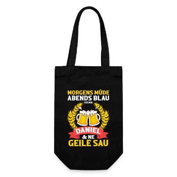 Daniel - Geschenkbeutel für Flaschen - Schwarz - Vorne
