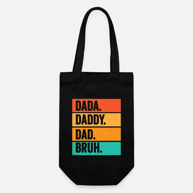 DADA DADDY DAD BRUH - Geschenkbeutel für Flaschen - Schwarz