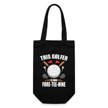 Birthday Golf Shirts For Men 49th Year Old Golfing - Gift Bag for Bottles - black - Front