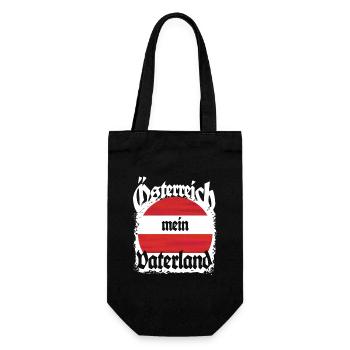 Österreich - Vaterland - Patriot - Heimatliebe - Geschenkbeutel für Flaschen - Schwarz - Vorne