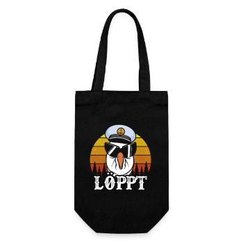 Löppt - Geschenkbeutel für Flaschen - Schwarz - Vorne