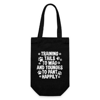 Hundetrainer Spruch - Geschenkbeutel für Flaschen - Schwarz - Vorne