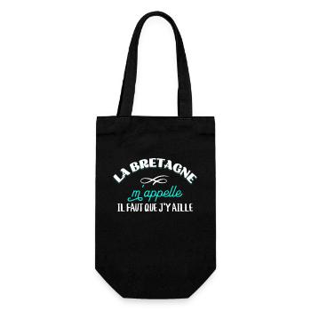 Bretagne cadeau pour breton Rigolo Citation Région - Sac à bouteille - noir - Devant