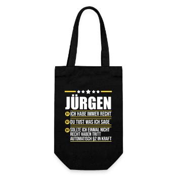 Jürgen - Geschenkbeutel für Flaschen - Schwarz - Vorne