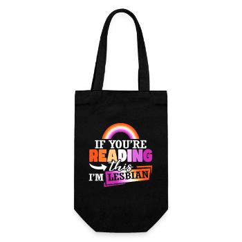 LGBT Rainbow Flag | Pride Month | Lesbian Pride - Gift Bag for Bottles - black - Front
