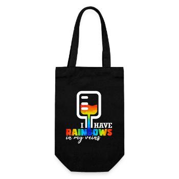 I Have Rainbow In My Veins - Gift Bag for Bottles - black - Front