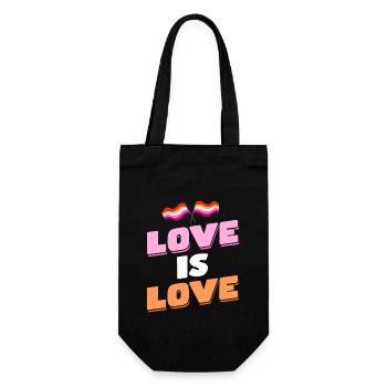 LGBTQ Pride Month Lesbian - Gift Bag for Bottles - black - Front