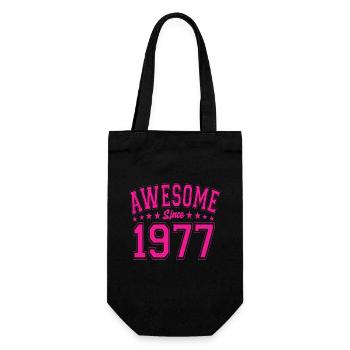Awesome Since 1977 Birthday 1977 Vintage 1977 - Gift Bag for Bottles - black - Front
