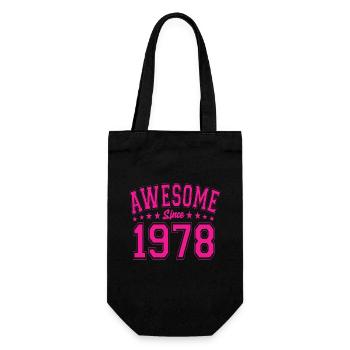 Awesome Since 1978 Birthday 1978 Vintage 1978 - Gift Bag for Bottles - black - Front