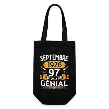 Septembre 1926 97 Ans Que Je Suis Génial Cadeau - Sac à bouteille - noir - Devant
