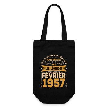 Les Légendes Sont Nées En Février 1957 - Sac à bouteille - noir - Devant
