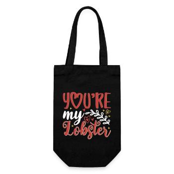 You are my lobster - Geschenkbeutel für Flaschen - Schwarz - Vorne