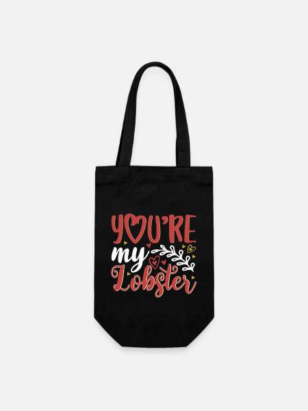 You are my lobster - Geschenkbeutel für Flaschen - Schwarz