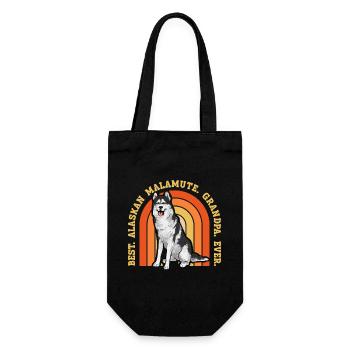 Alaskan Malamute Hund - Geschenkbeutel für Flaschen - Schwarz - Vorne
