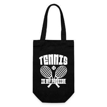 Tennisverein Tennisspieler Tennis Tennisliebhaber - Geschenkbeutel für Flaschen - Schwarz - Vorne