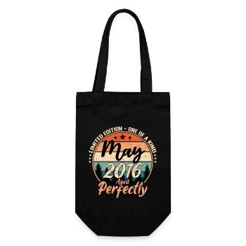 May 2016 anniversary 2016 legends May - Gift Bag for Bottles - black - Front