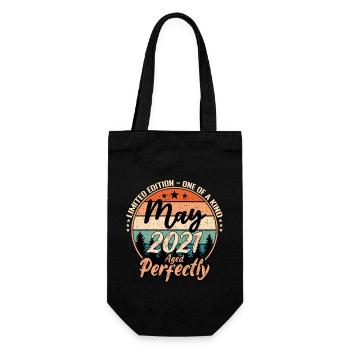 May 2021 anniversary 2021 legends May - Gift Bag for Bottles - black - Front