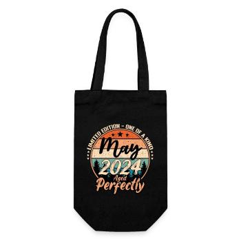 May 2024 anniversary 2024 legends May - Gift Bag for Bottles - black - Front