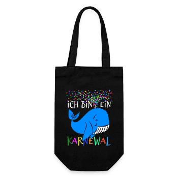 Ich bin ein Karnewal - Fastnacht - Karneval - Geschenkbeutel für Flaschen - Schwarz - Vorne