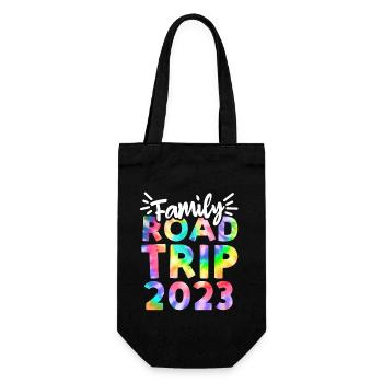 Road Trip en famille 2023 Tie Dye Print Voyage en famille - Sac à bouteille - noir - Devant