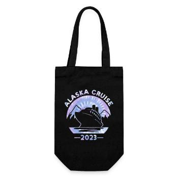 Alaska Cruise 2023 Tie Dye Print Family Travel - Gift Bag for Bottles - black - Front