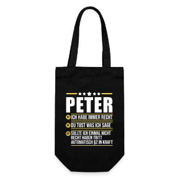 Peter - Geschenkbeutel für Flaschen - Schwarz - Vorne