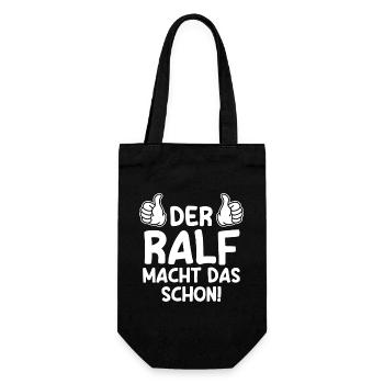 Ralf - Geschenkbeutel für Flaschen - Schwarz - Vorne