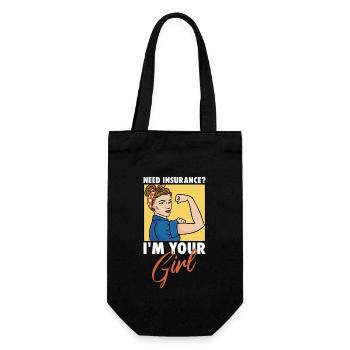 Insurance Agent Appraiser Insurance Broker - Gift Bag for Bottles - black - Front