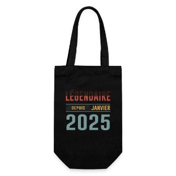 Légendaire Depuis Janvier 2025 Anniversaire - Sac à bouteille - noir - Devant