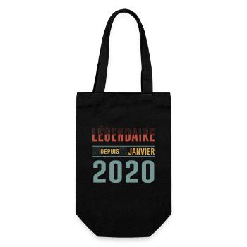 Légendaire Depuis Janvier 2020 Anniversaire - Sac à bouteille - noir - Devant